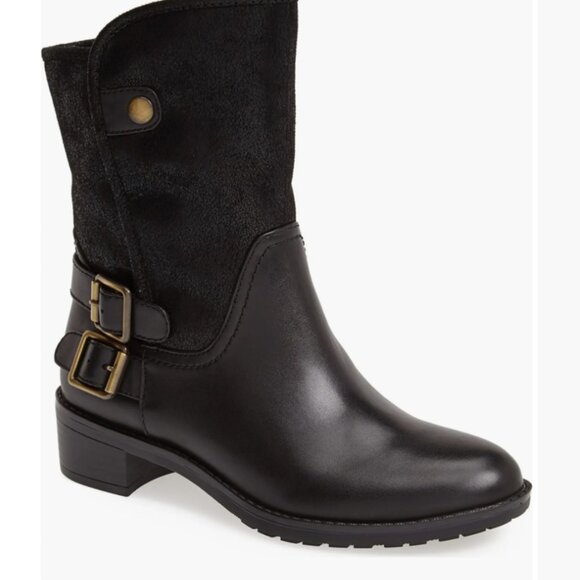 Naturalizer Metro water resistant foldover moto boot black faux leather size 10 - Picture 11 of 11